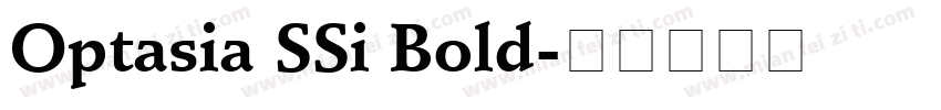 Optasia SSi Bold字体转换